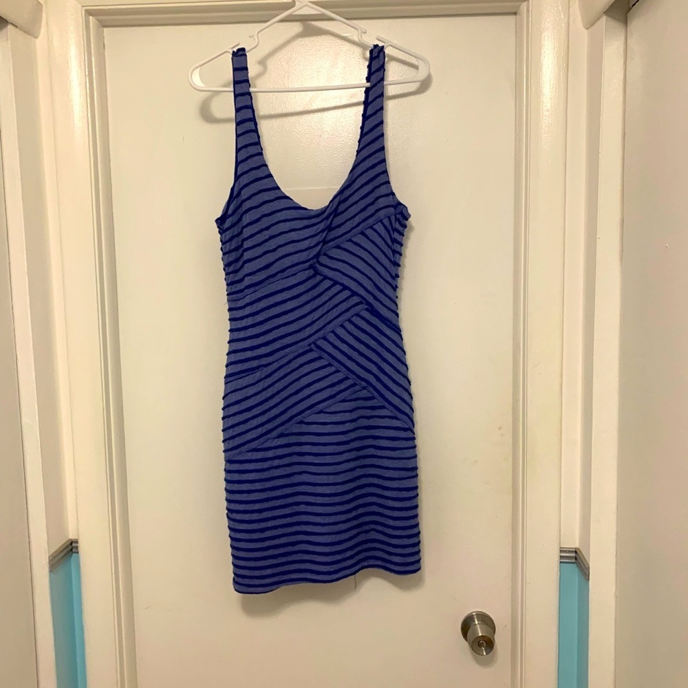 NEW Sparkle & Fade Striped Blue Mini Dress